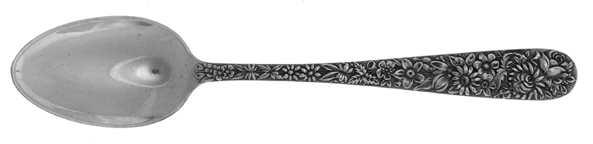 Repousse (Sterling, 1896, 925-1000) Dessert/Oval Soup Spoon by Kirk Stieff-1