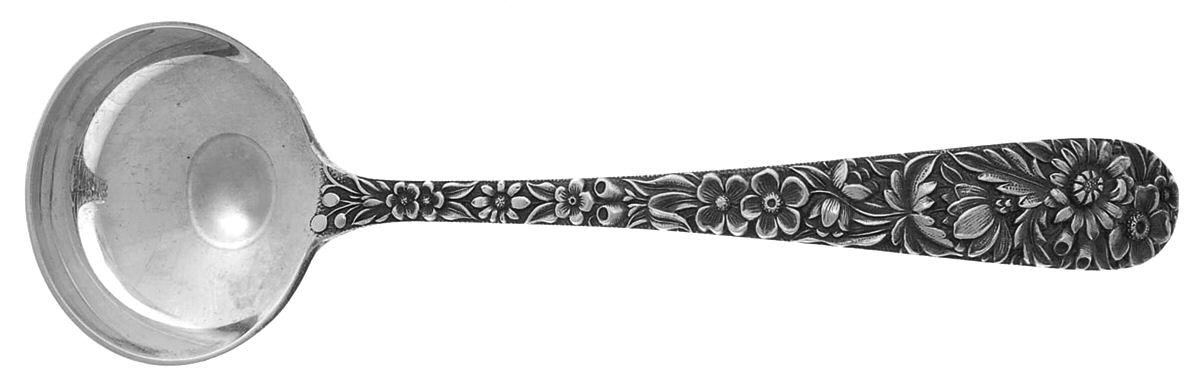 Repousse (Sterling, 1896, 925-1000) Mayonnaise Ladle by Kirk Stieff-1
