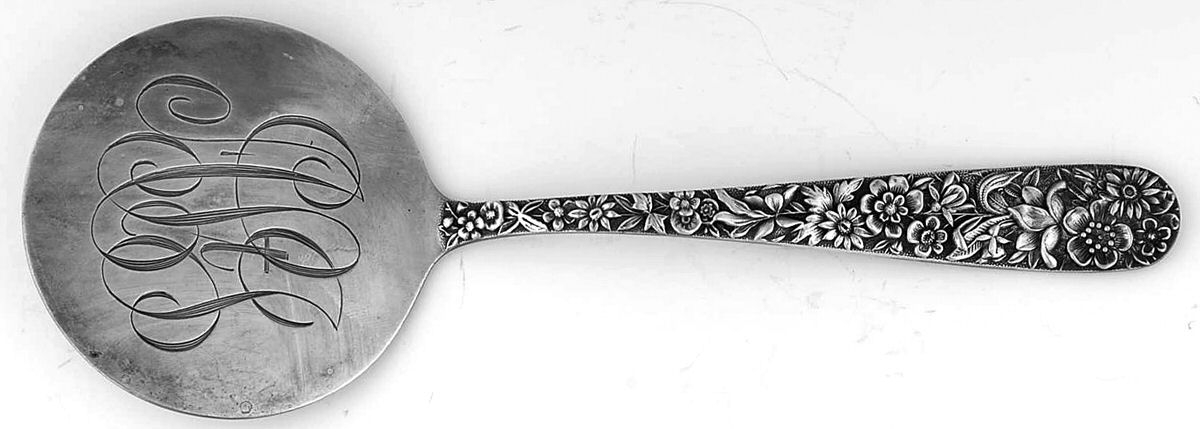 Repousse (Sterling, 1896, 925-1000) Large Solid Hot Cake Server by Kirk Stieff-1