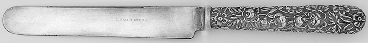 Repousse (Sterling, 1896, 925-1000) Blunt Hollow Knife by Kirk Stieff-1