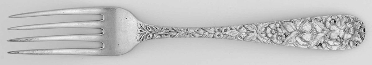 Repousse (Sterling, 1896, 925-1000) Youth Fork by Kirk Stieff-1