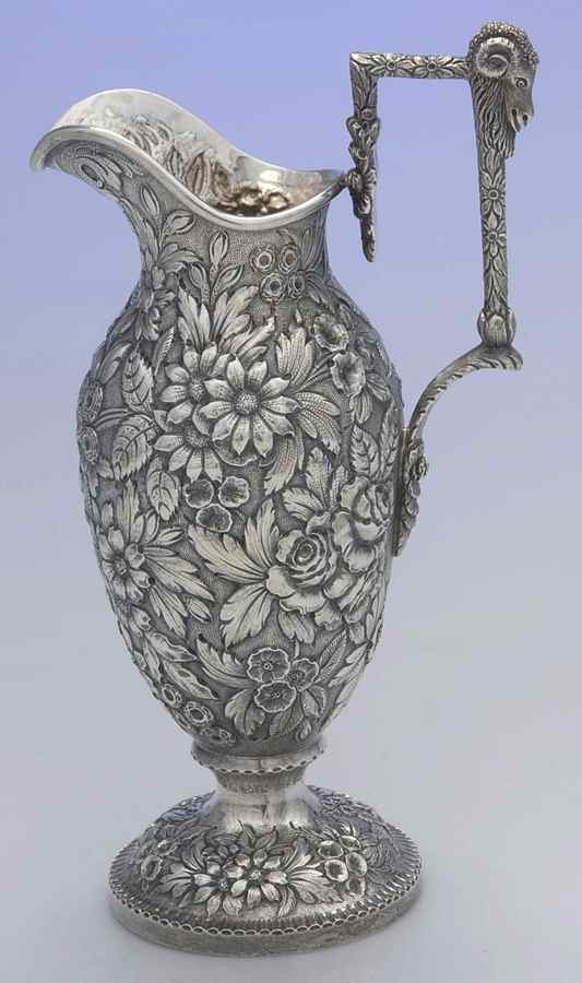 Repousse-Ram's Head (Coin, Full Chased) Creamer by Kirk Stieff-1