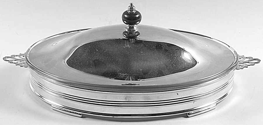 Silverplate Hollowware Plated Oval Covered Vegetable Bowl by Kent Silversmiths-1