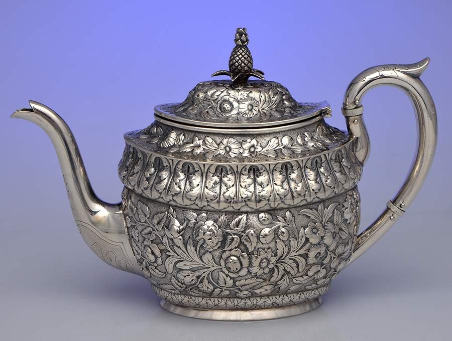 KIJ1 (Sterling, Hollowware) Teapot by Kidney & Johnson-1