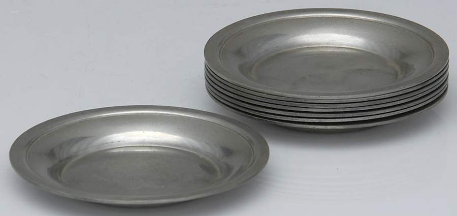 P48 (Pewter, Hollowware) (Set of 8) 3" Ashtray by Kirk Stieff-1