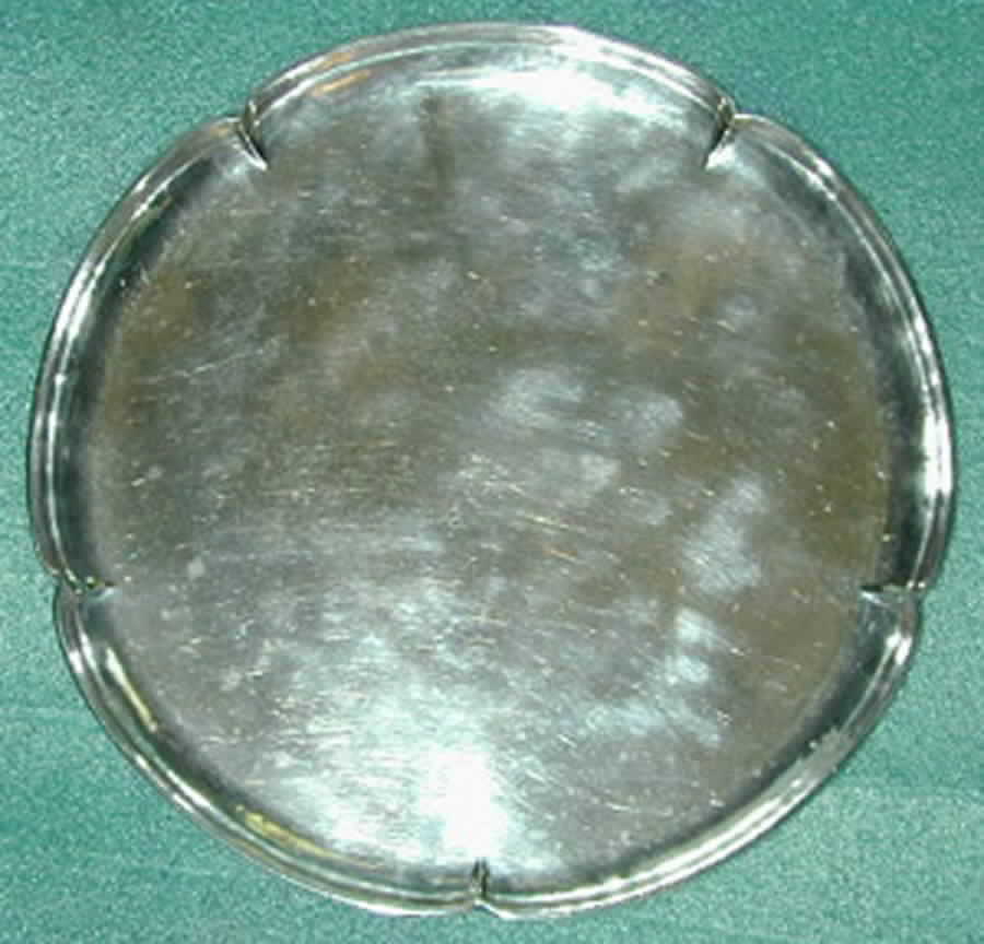 H958 (Sterling, Hollowware) 12" Round Sterling Tray by Kalo Shop-1