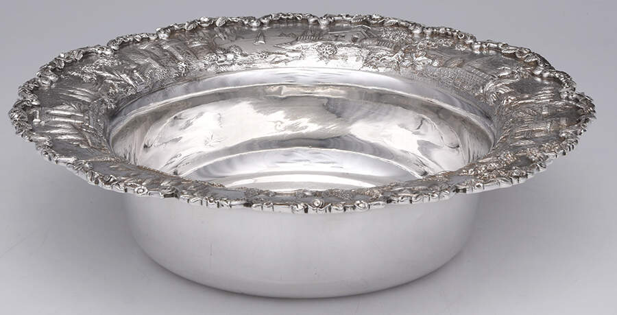 Repousse-Full Chsd-Landsc(925-1000) 11" Round Vegetable by Kirk Stieff-1