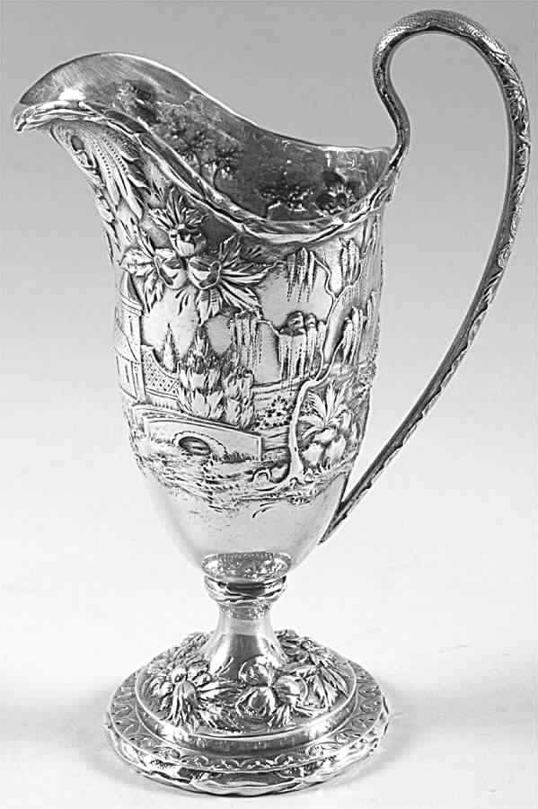 Repousse-Full Chsd-Landsc(925-1000) Creamer by Kirk Stieff-1