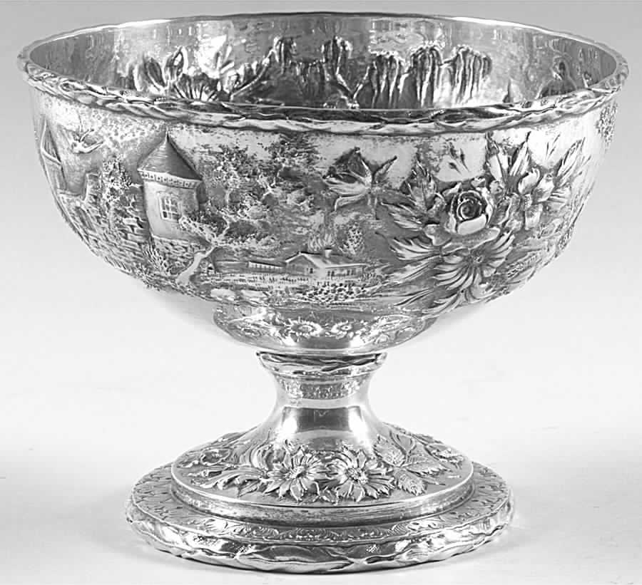 Repousse-Full Chsd-Landsc(925-1000) Waste Bowl by Kirk Stieff-1