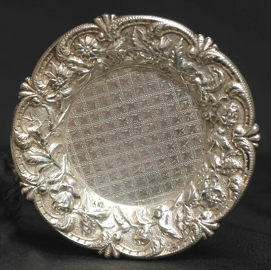 Repousse-Full Chased-Hand Chased Butter Pat by Kirk Stieff-1