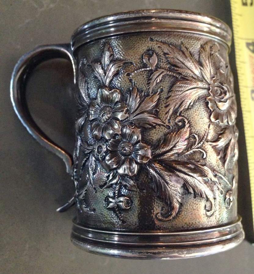 Repousse-Full Chased-Hand Chased Baby Cup by Kirk Stieff-1