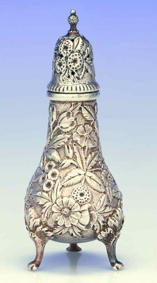 Repousse-Full Chased-Hand Chased Salt Shaker by Kirk Stieff-1