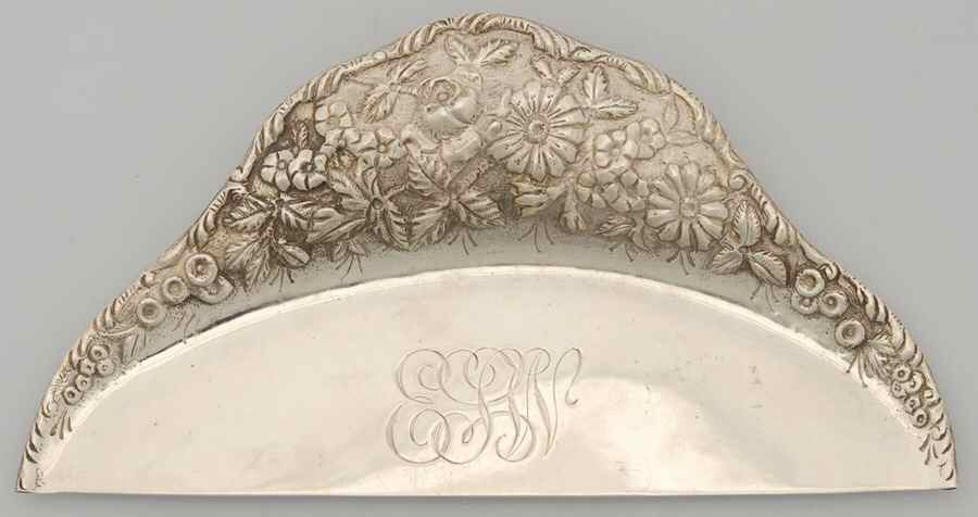 Repousse-Full Chased-Hand Chased Table Crumber by Kirk Stieff-1