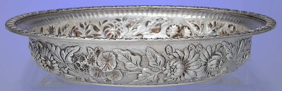 Repousse-Full Chased-Hand Chased Round Covered Vegetable No Lid by Kirk Stieff-1