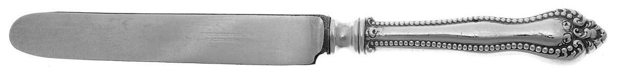 KIS8 (STERLING) Blunt Hollow Knife with Bolster by Kirk Stieff-1