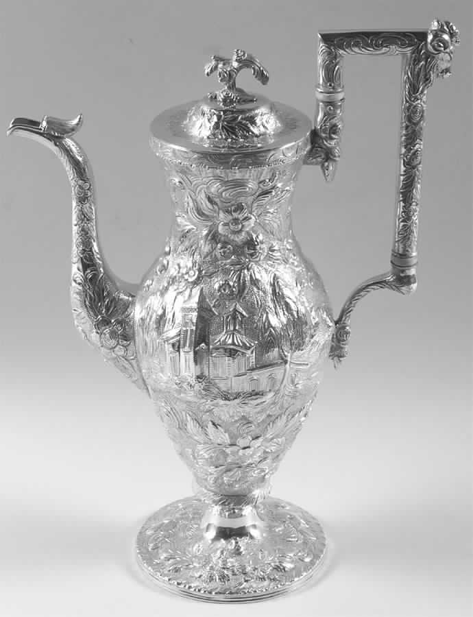 Castles (Sterling, Hollowware) Coffee Pot by Kirk Stieff-1