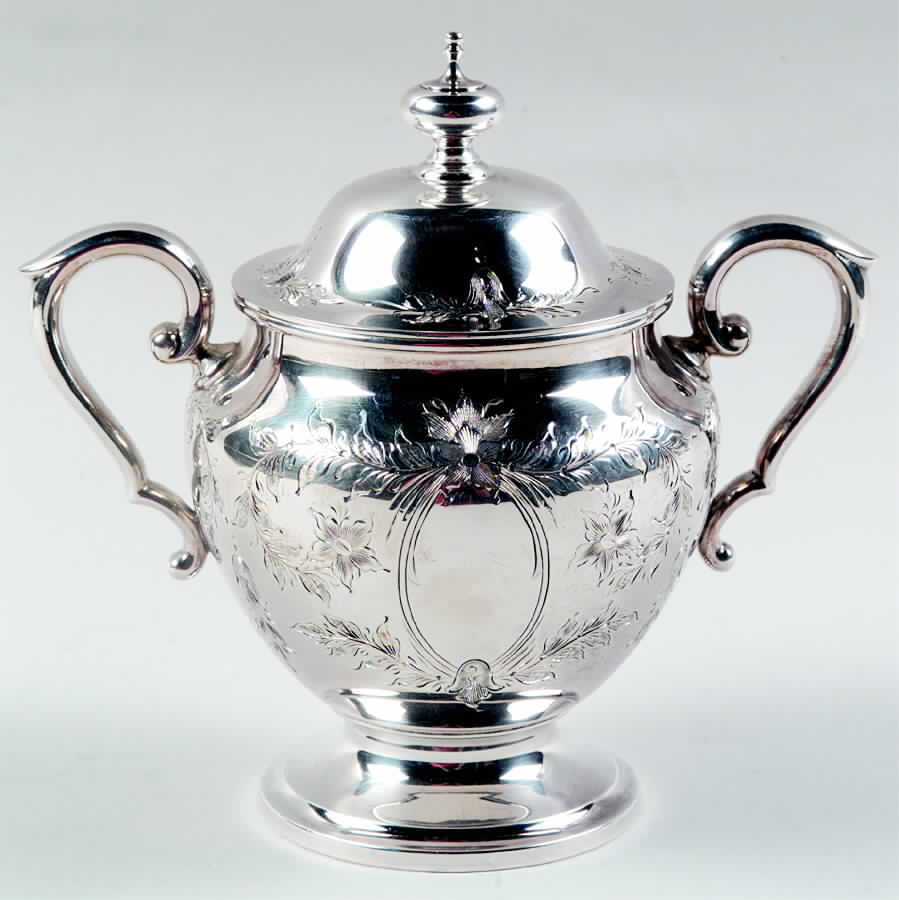 Primrose (Sterling, Hollowware) Sugar Bowl & Lid by Kirk Stieff-1