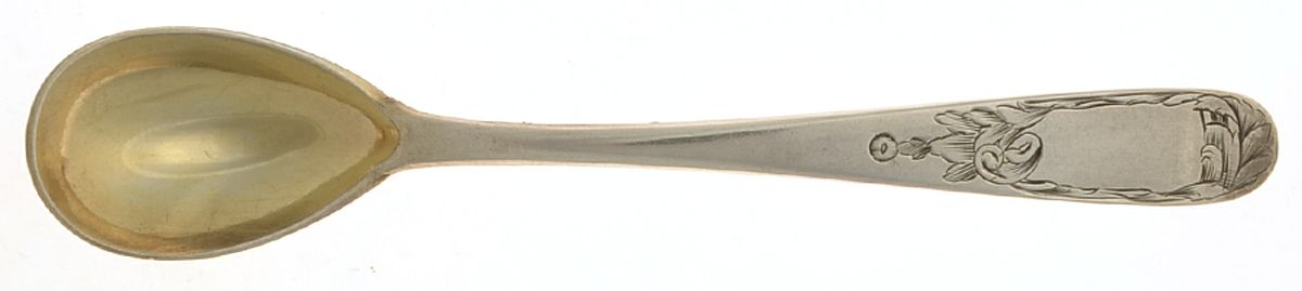 Mayflower (Coin) Egg Spoon by Kirk Stieff-1