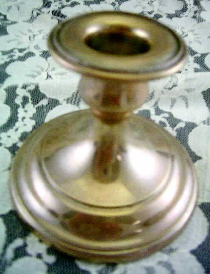 106 (Sterling, Hollowware) Weighted Console Candleholder by Kirk Stieff-1