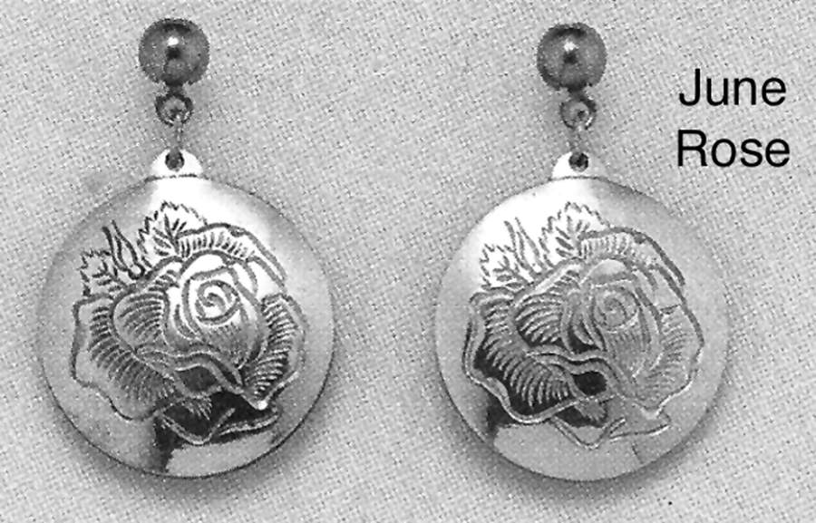 Flower of the Month (Pewter, Hollowware) Earring by Kirk Stieff-1