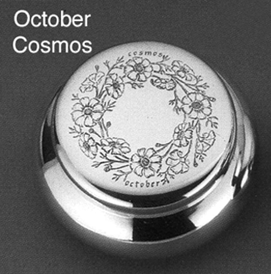 Flower of the Month (Pewter, Hollowware) Covered Box by Kirk Stieff-1