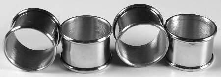 P104 (Pewter, Hollowware) Napkin Ring - Set of 4 by Kirk Stieff-1