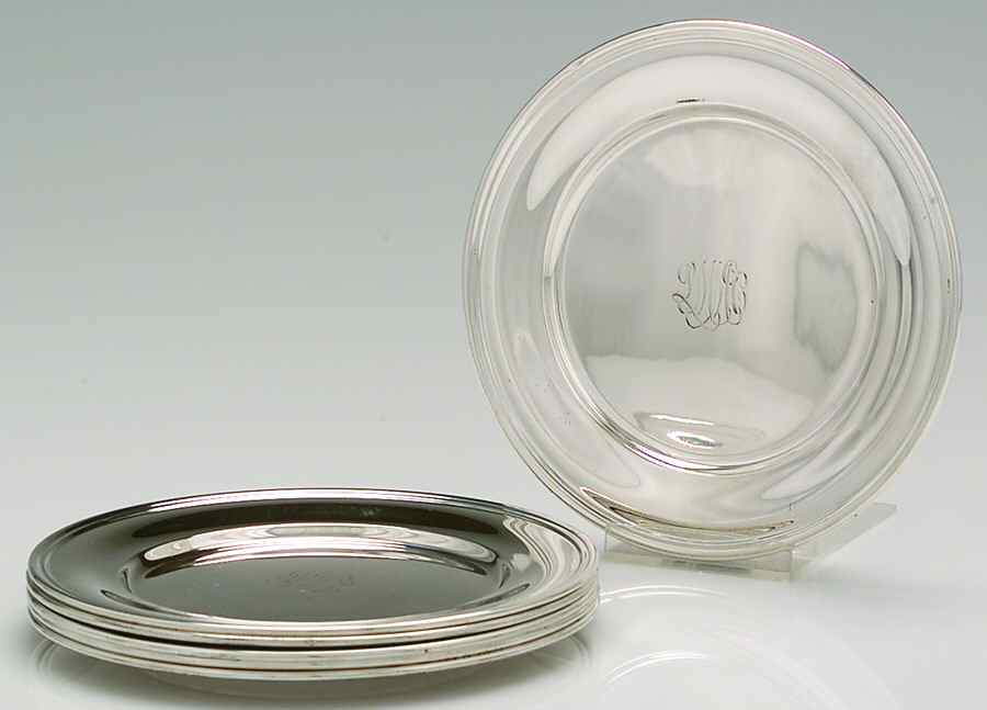 58 (Sterling, Hollowware) Bread & Butter Plate - Set of 6 by Kirk Stieff-1