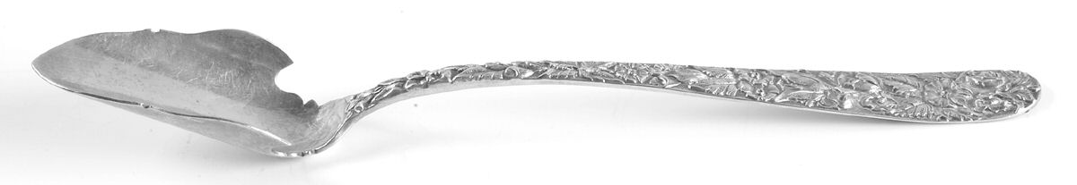 Repousse (Sterling, Coin, 1830) Solid Large Cheese Scoop by Kirk Stieff-1