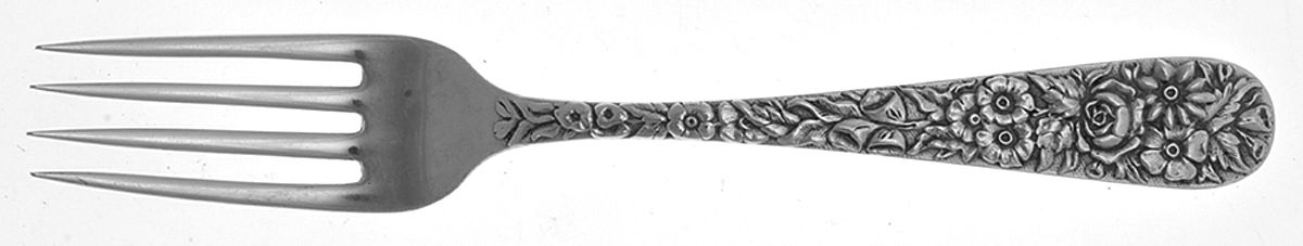 Repousse (Sterling, Coin, 1830) Dessert Fork by Kirk Stieff-1