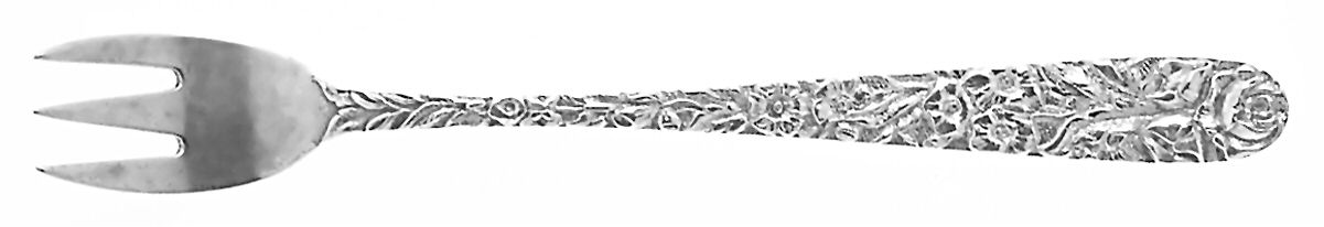 Repousse (Sterling, Coin, 1830) Oyster Fork by Kirk Stieff-1
