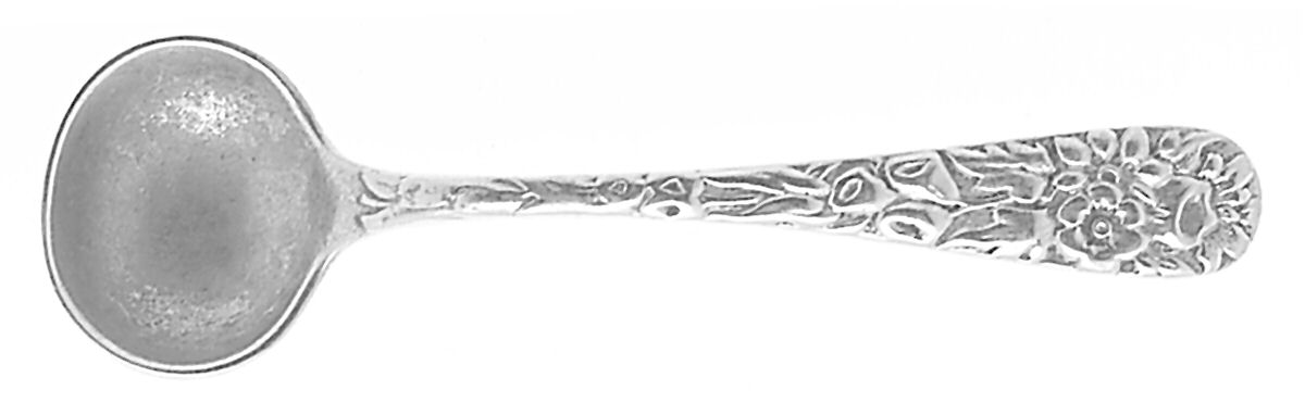 Repousse (Sterling, Coin, 1830) Master Salt Spoon by Kirk Stieff-1