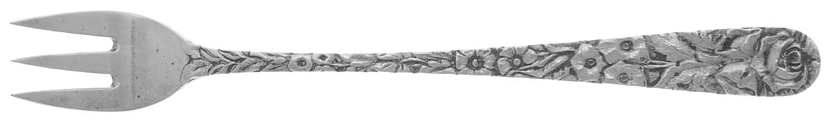 Repousse (Sterling, Coin, 1830) Oyster Fork by Kirk Stieff-1