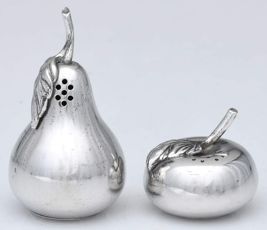 500 (Pewter, Hollowware) Salt & Pepper Set by Kirk Stieff-1