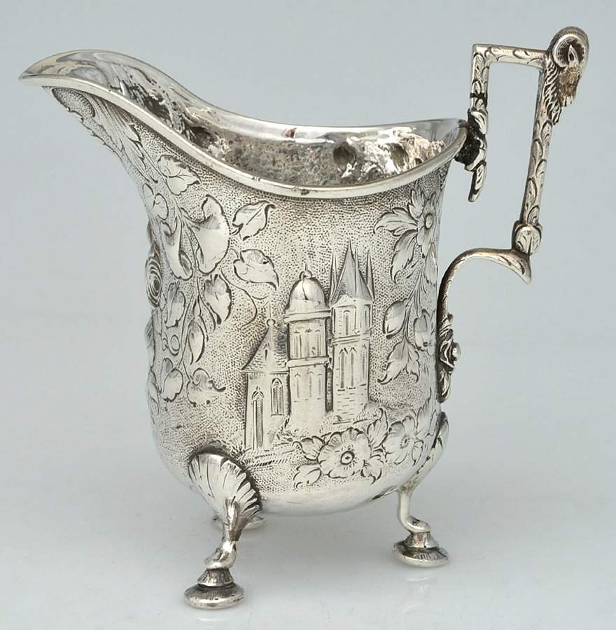 Repousse-Full Chased-Landscape (Coin) Creamer by Kirk Stieff-1
