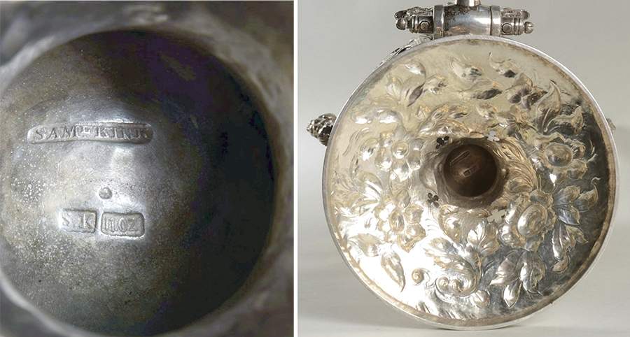 Repousse-Full Chased-Landscape (Coin) Sterling Samovar/Coffee Urn by Kirk Stieff-3