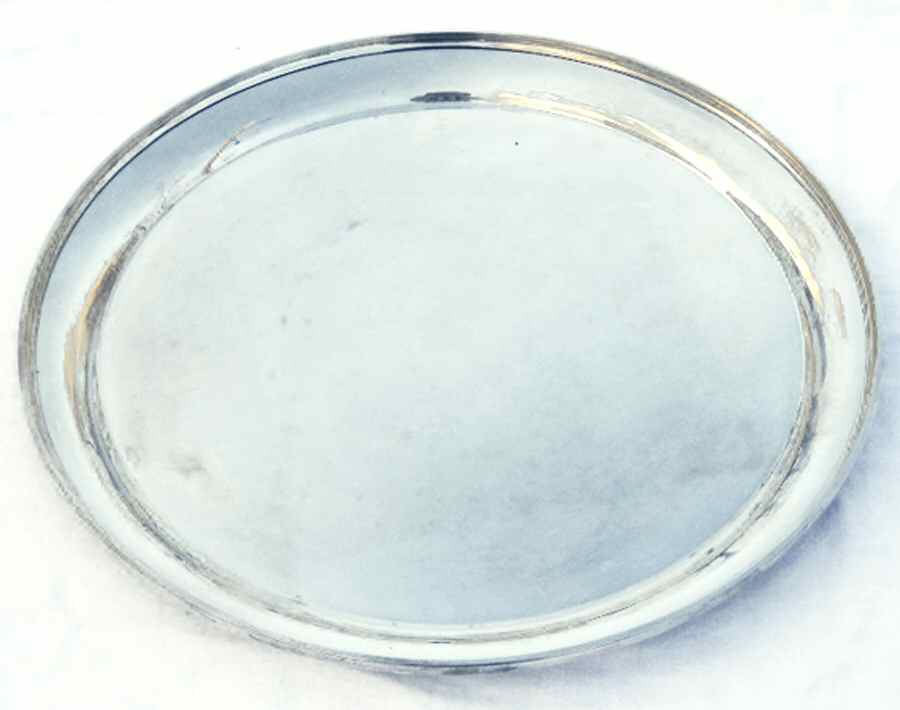 0100 (Sterling, Hollowware) 12" Round Tray by Kirk Stieff-1