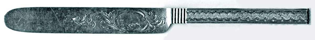 KIS14 (Coin) Knife-Dessert/Solid Piece Bright Cut by Kirk Stieff-1