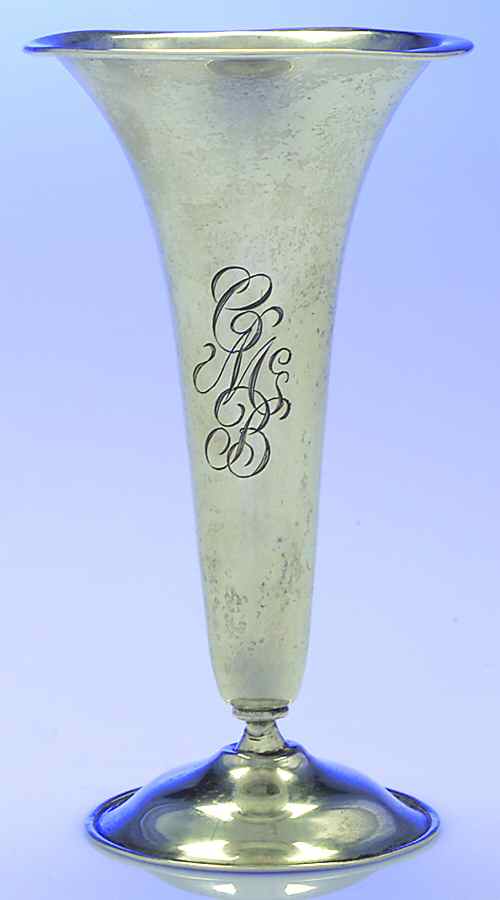 46 (Sterling, Hollowware) Small Sterling Vase by Kirk Stieff-1