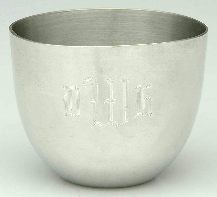Jefferson Cup (Pewter, Hollowware) Monogrammed Jefferson Cup by Kirk Stieff-1