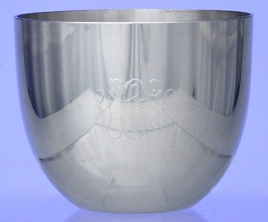 Jefferson Cup (Pewter, Hollowware) Monogrammed Jefferson Cup by Kirk Stieff-1