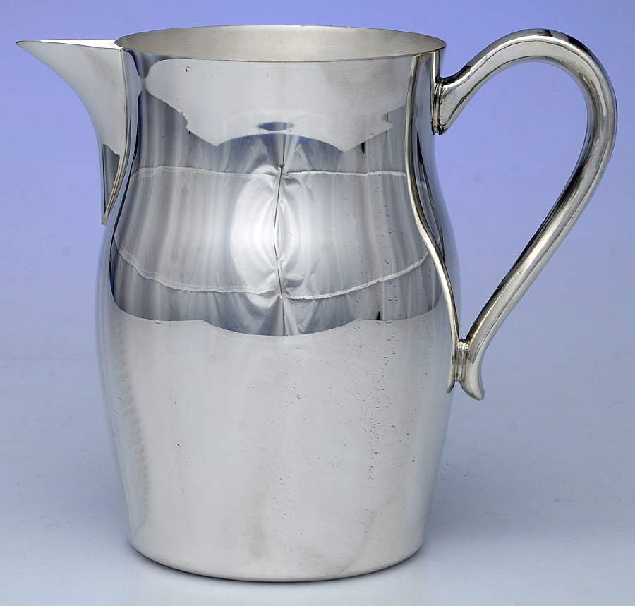 Silverplate Hollowware Plated Water Pitcher with Ice Lip by Kent Silversmiths-1