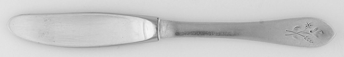 KIS17 (Sterling) Modern Hollow Butter Spreader (Stainless) by Kirk Stieff-1