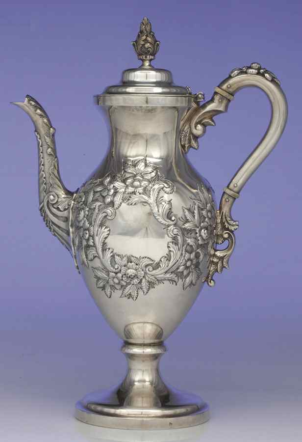 Repousse-Partial Chased-Flrl(1463, S.Kirk&SInc) Coffee Pot by Kirk Stieff-1