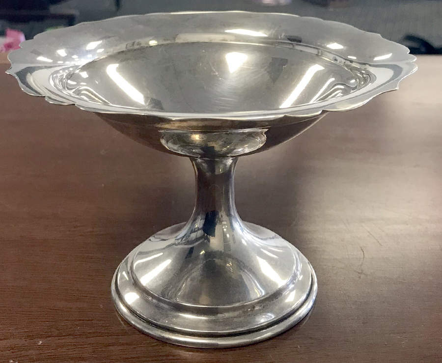 260 (Sterling, Hollowware, Scalloped) Round Compote (Height X Width) by Kirk Stieff-1