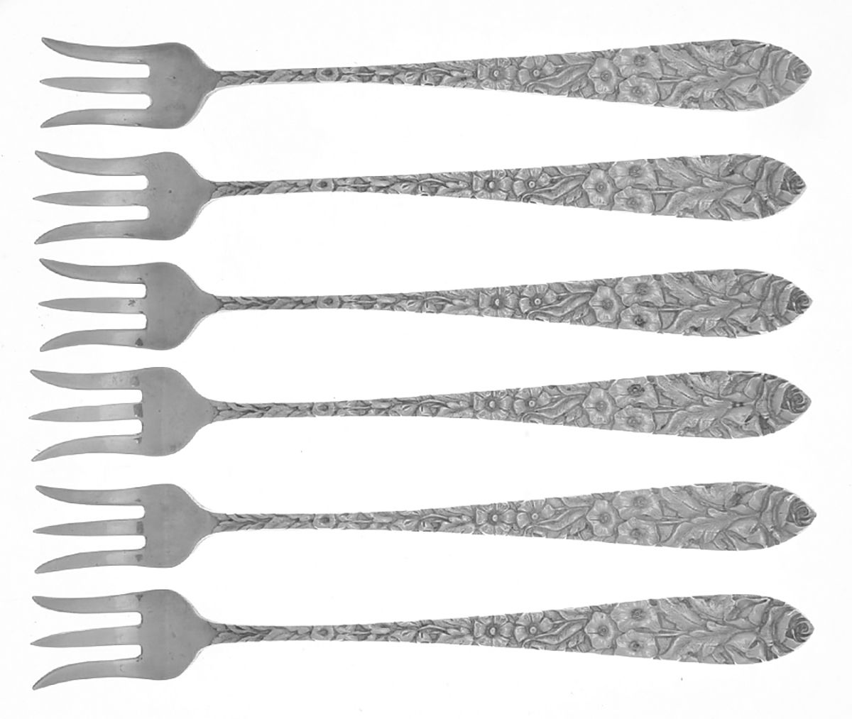 KIS18 (Sterling) Cocktail/Seafood Fork - Set of 6 by Kirk Stieff-1