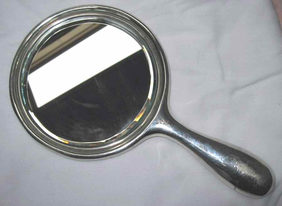 Clinton (Sterling, Hollowware) Mirror with Handle by Kirk Stieff-1