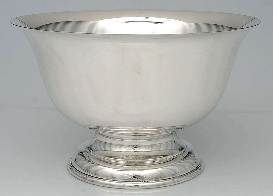 046 (Sterling, Hollowware) 12" Paul Revere Punch Bowl by Kirk Stieff-1