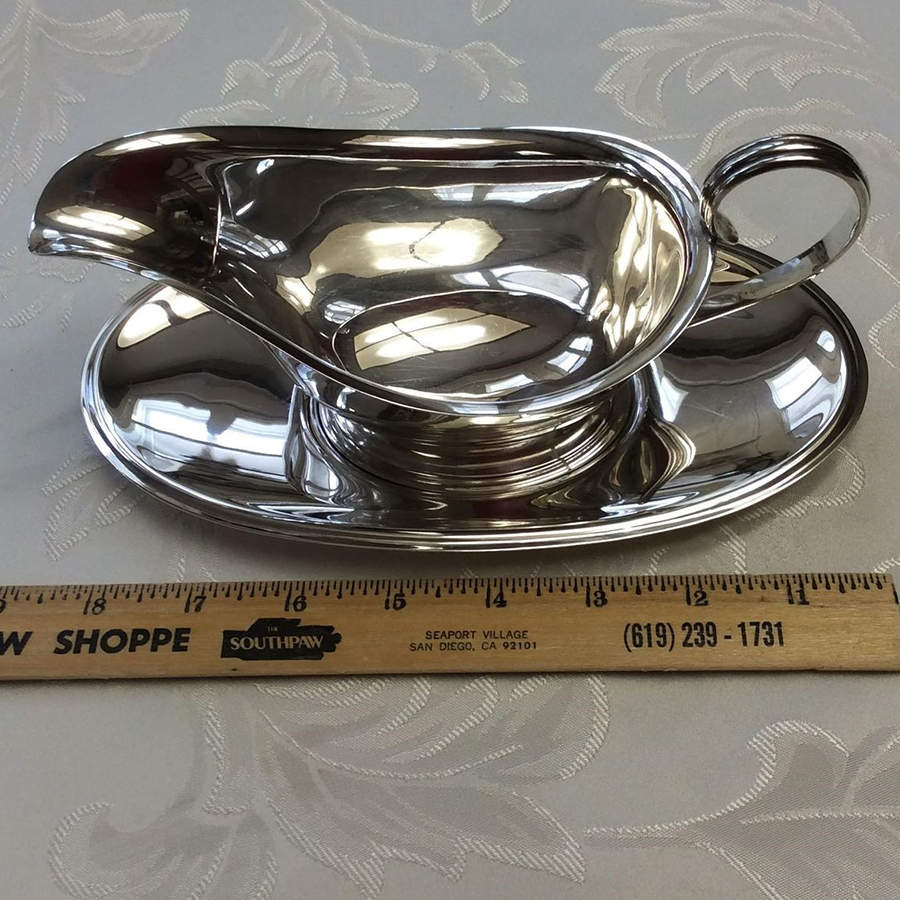 51 (Sterling, Hollowware) Underplate for Gravy Boat by Kirk Stieff-1
