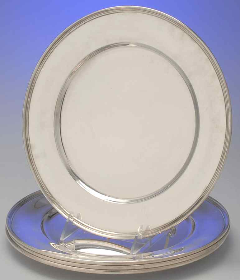 258 (Sterling, Hollowware) Service/Dinner Plate - Set of 4 by Kirk Stieff-1