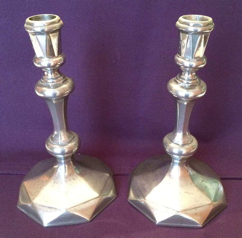 P113 (Pewter, Hollowware) 7" Candlestick by Kirk Stieff-1